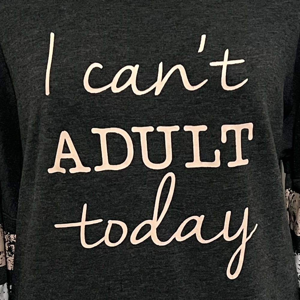 Maurices Football Pullover with I CAN’T ADULT TODAY Graphic size XS